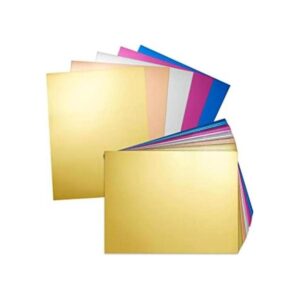 100 hojas de papel de cartulina de color metálico colores