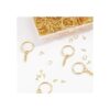 100 llaveros de oro de 1 pulgada0.984 in con 100 anillos