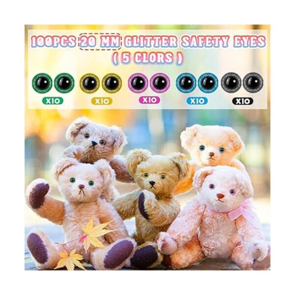 100 ojos de seguridad grandes para Amigurumi Ojos de