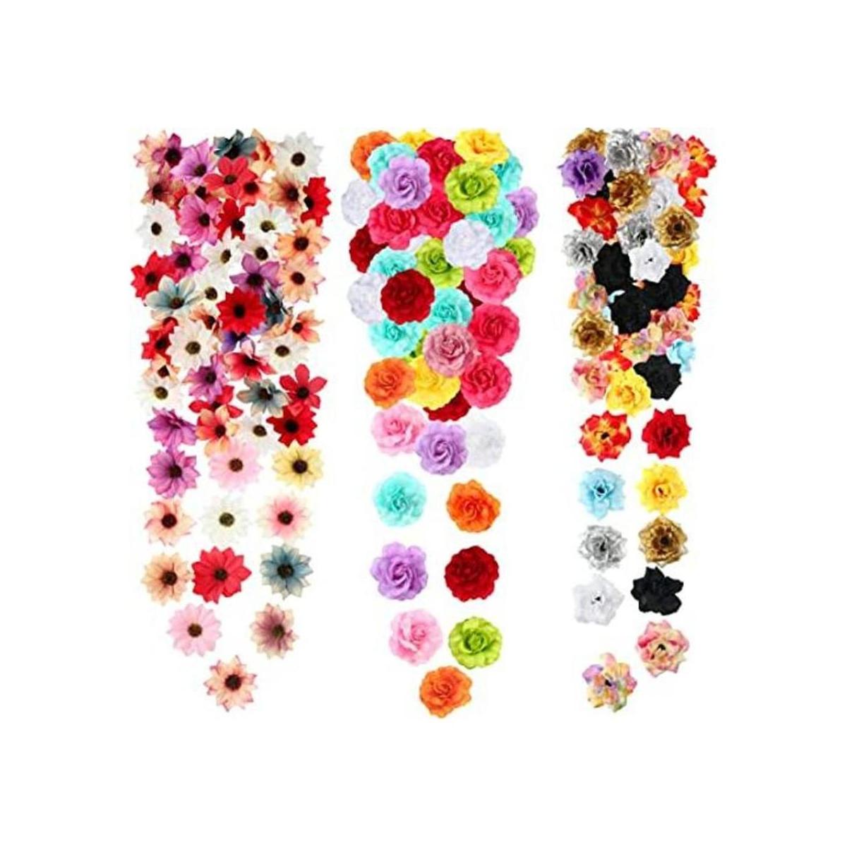 100 mini flores artesanales pequeñas para manualidades