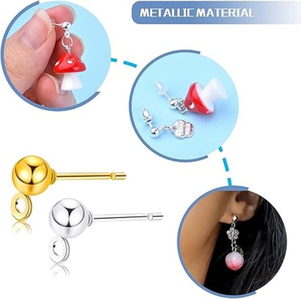 100 pendientes hipoalergénicos con forma de bola