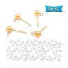 100 pendientes de bola con 100 pendientes de goma con