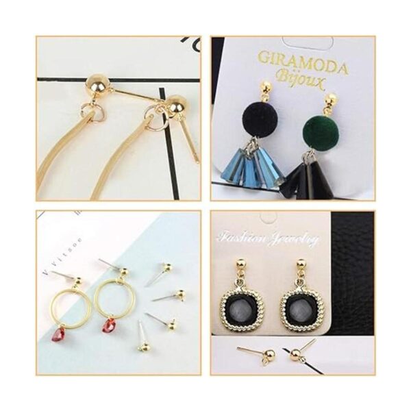 100 pendientes de bola con 100 pendientes de goma con