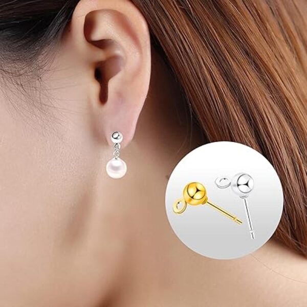 100 pendientes hipoalergénicos con forma de bola