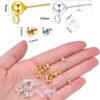 100 pendientes hipoalergénicos con forma de bola