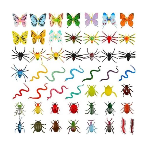 100 piezas de juguete realista de insectos figuras de_2