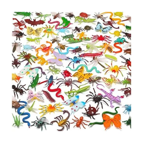 100 piezas de juguete realista de insectos figuras de_1