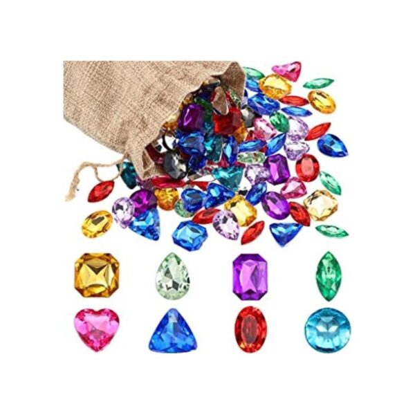 100 piezas de gemas de juguete de pirata joyas de_1