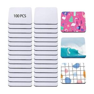 100 posavasos de sublimación en blanco a granel cuadrado