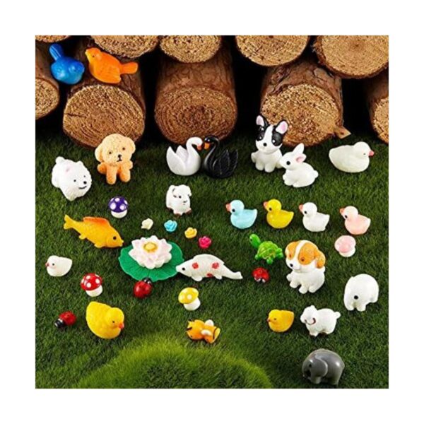 100 piezas mini dije de resina de limo de pato figura de_1