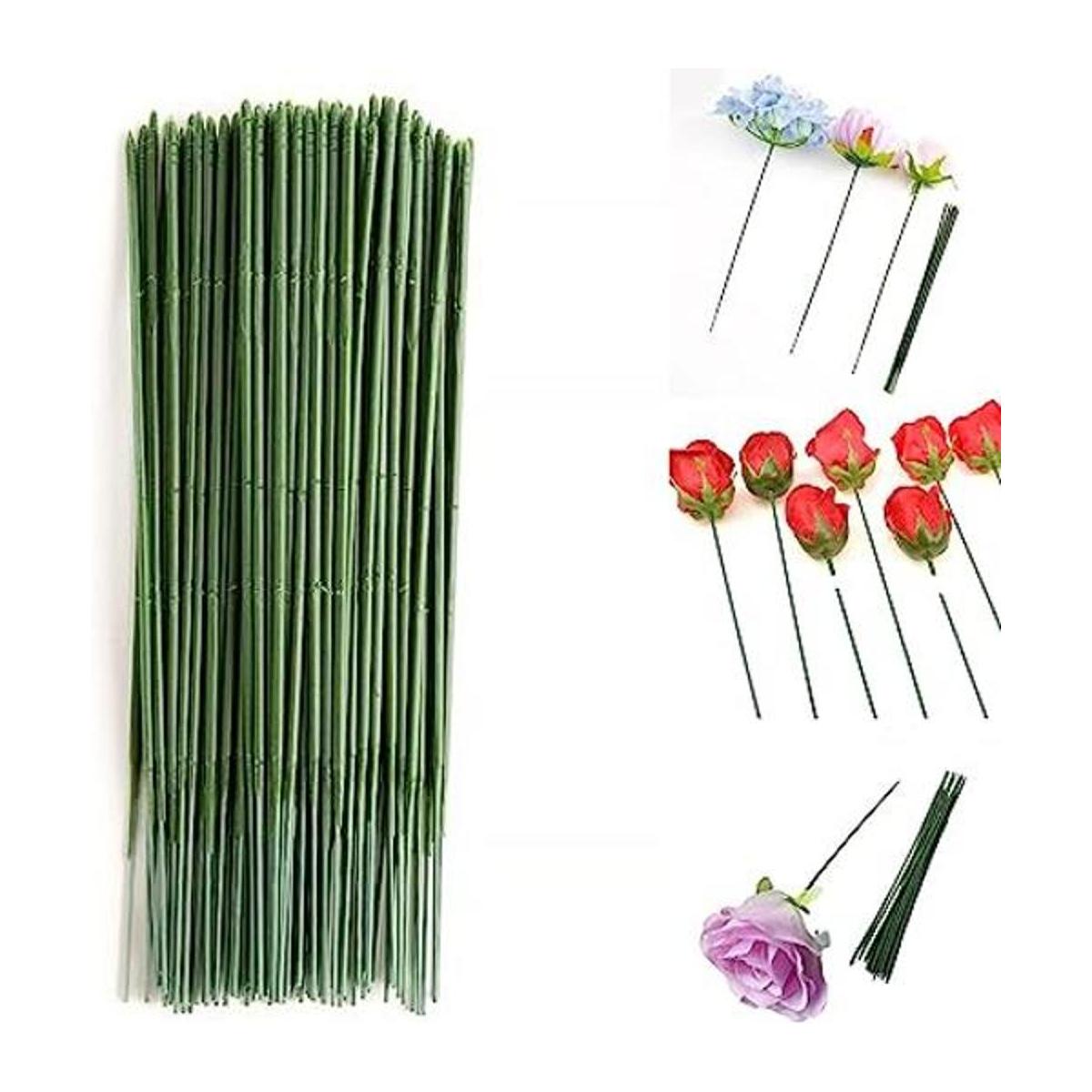 100 piezas de tallo floral de plástico de 9.84