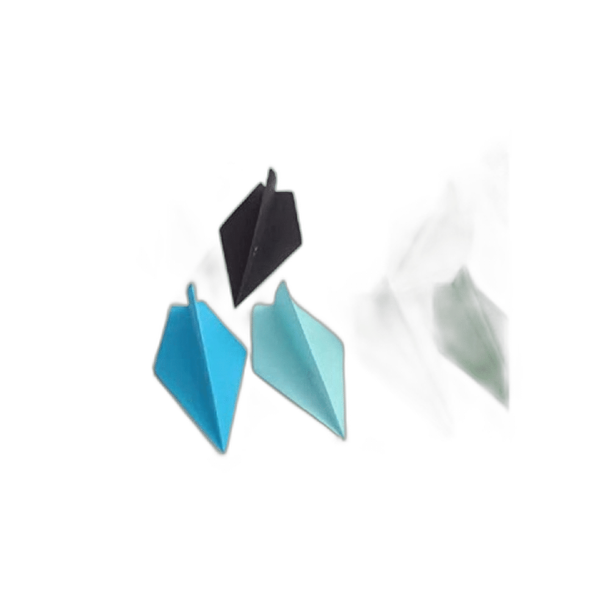100 piezas prefabricadas arco iris Origami de papel avión
