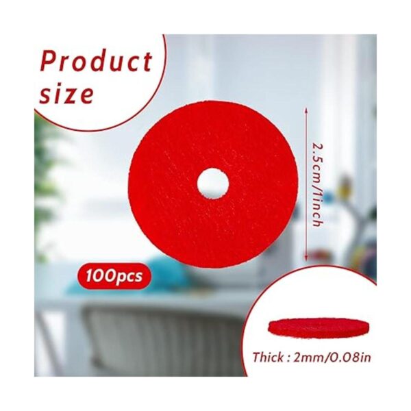 100 piezas para máquina de coser carrete de fieltro rojo