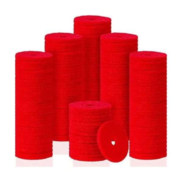 100 piezas para máquina de coser carrete de fieltro rojo