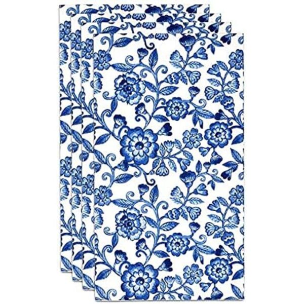 100 servilletas de invitados florales azules toallas de_2