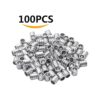100 unidades de cuentas espaciadoras de plata antigua con