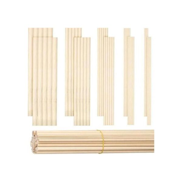 100 varillas de madera de varios tamaños para manualidades