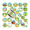 1000 calcomanías temáticas de granja de animales_1