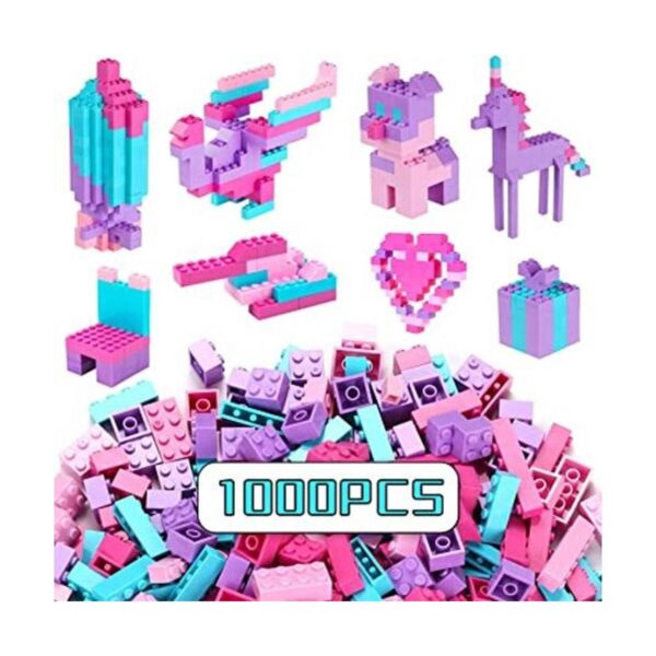 1000 PCS Building Bricks in 4 Girl Pastel Colors Classic_1