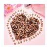1000 piezas rústicas de madera de confeti de corazón de