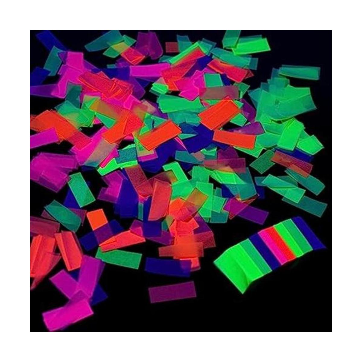 10000 unidades de confeti de neón UV luz negra resplandor