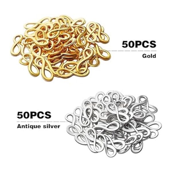 100pcs Infinito Símbolo Encantos Colgantes Aleación
