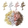 100pcs 4 colores delfín encantos colgantes peces encanto