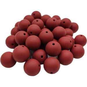 100pcs Granate Color Silicona Perlas Redondas Sensoriales_1