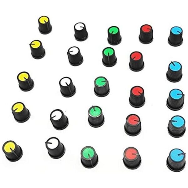 100pcs 0.236 in eje acanalado agarre potenciómetro control_1