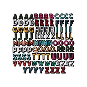 104 letras termoadhesivas para camisetas 4 juegos de 26