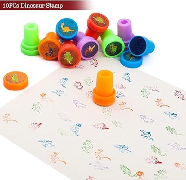 108 piezas de recuerdos de fiesta de dinosaurios sellos_4