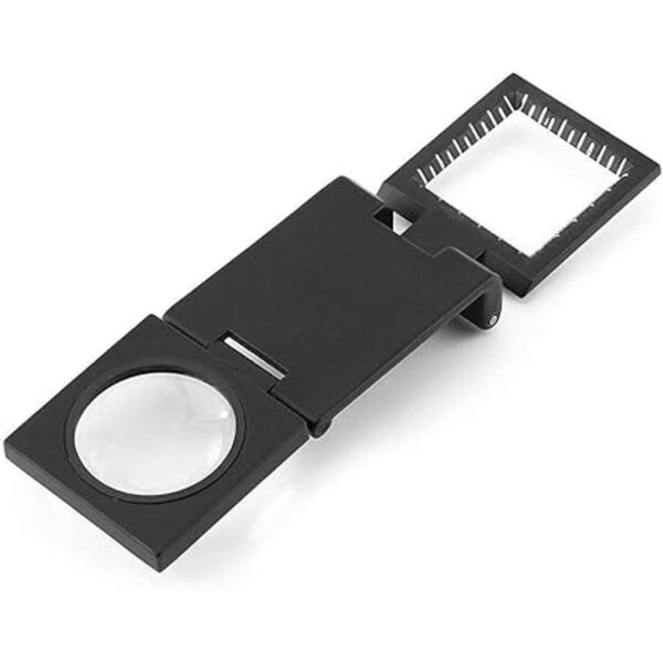 10X 28mm Mini ThreeFolding Magnifier Zinc Alloy Loupe_3