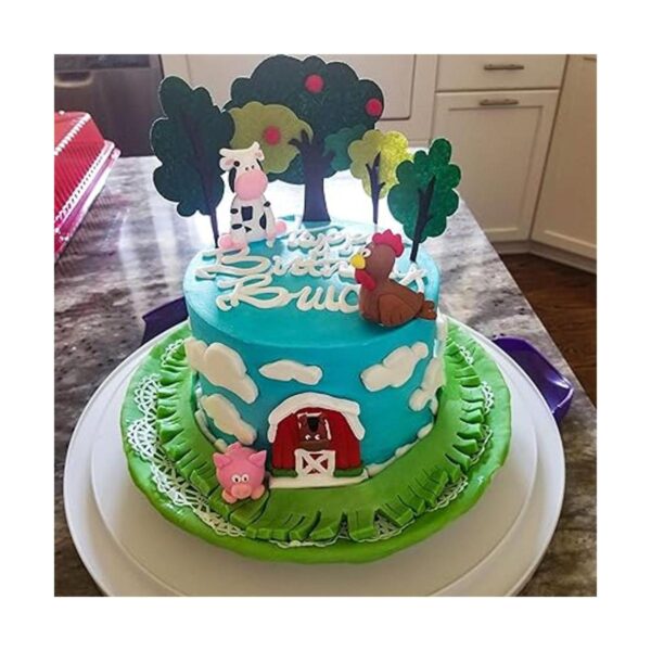 11 piezas de decoración de pastel de animales de granja_3