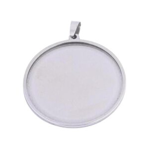 10pcs Acero Inoxidable Redondo Colgante Bandejas 1.575 in