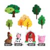 11 piezas de decoración de pastel de animales de granja_6