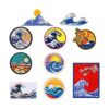 11 Pieces Wave Off Kanagawa Patch Embroidered Applique