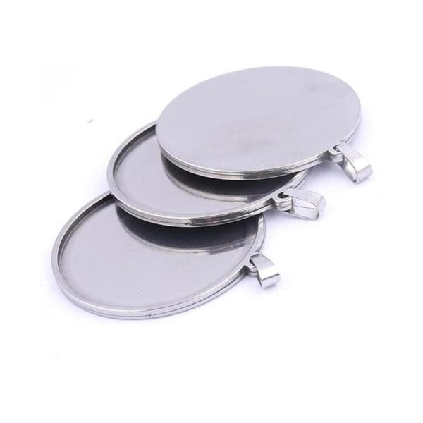 10pcs Acero Inoxidable Redondo Colgante Bandejas 1.575 in