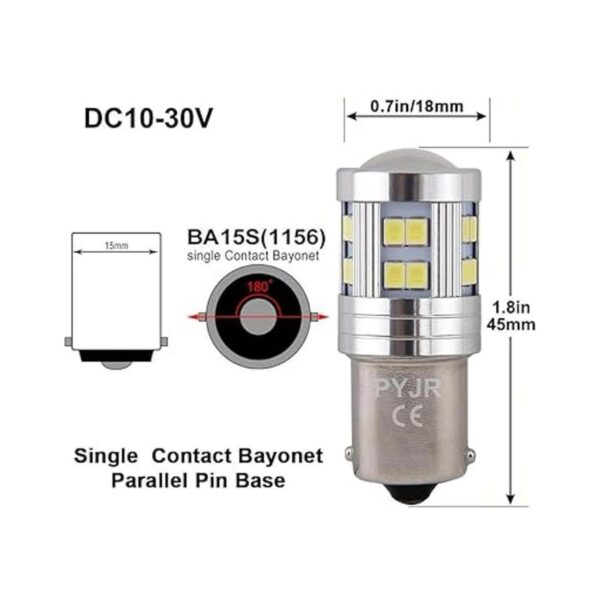 1156 Bombillas LED de luz de marcha atrás PYJR P21w 1141_2