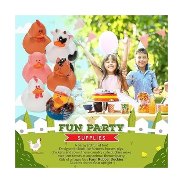 12 animalitos de granja Fun Express de goma para_2