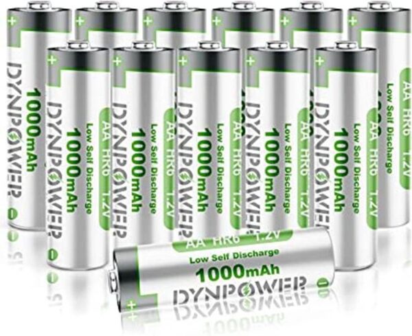 12 baterías recargables NiMH de 1.2 V AA de 1000 mAh para_1