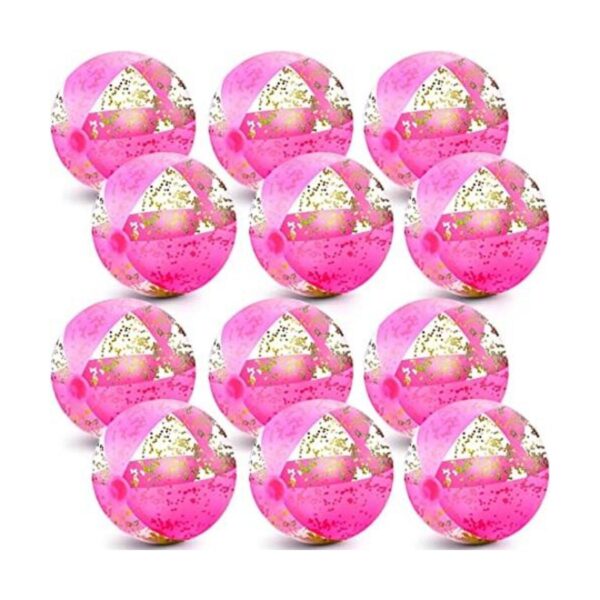 12 bolas de playa rosadas de 16 pulgadas bolas de playa