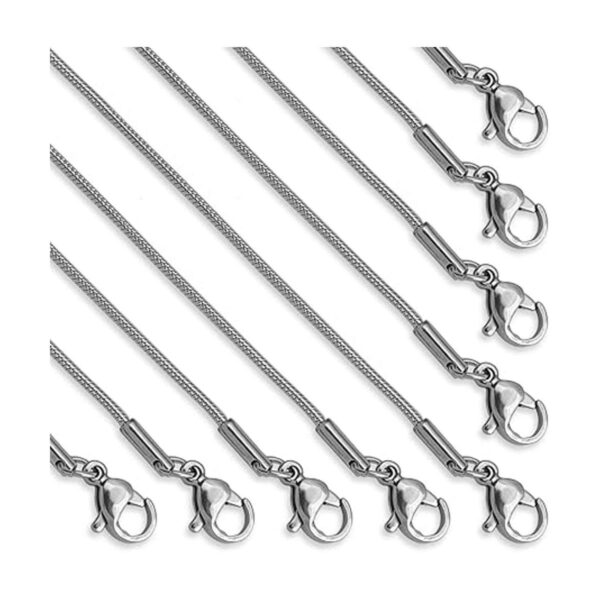 12 cadenas de serpiente de acero inoxidable de 24 pulgadas_1