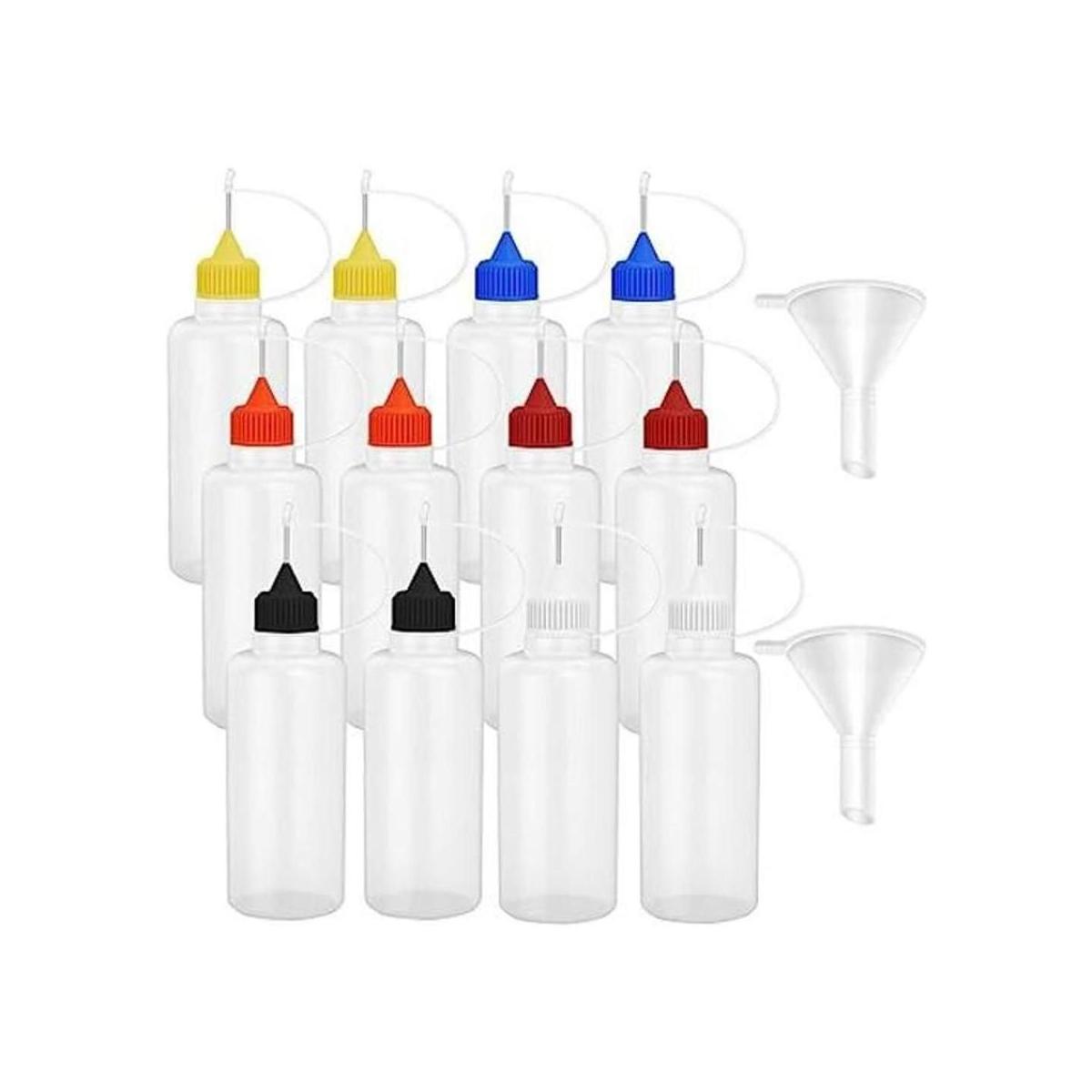 12 botellas de pegamento con punta de aguja de 4.1 fl oz