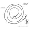 12 cadenas de serpiente de acero inoxidable de 24 pulgadas_2