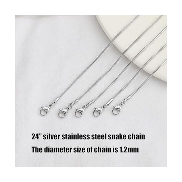 12 cadenas de serpiente de acero inoxidable de 24 pulgadas_3