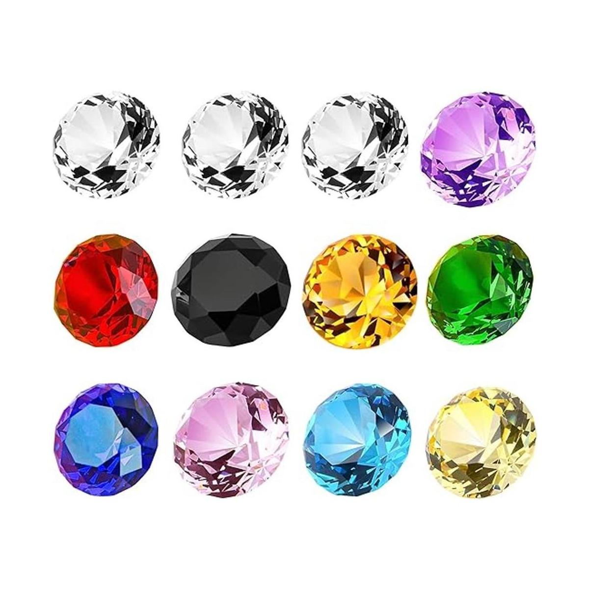 12 gemas piratas de diamantes de cristal de 1.181 in 1.2