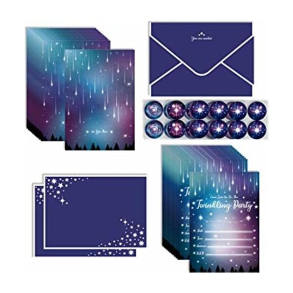 12 juegos de tarjetas de invitación de fiesta de estrella_1