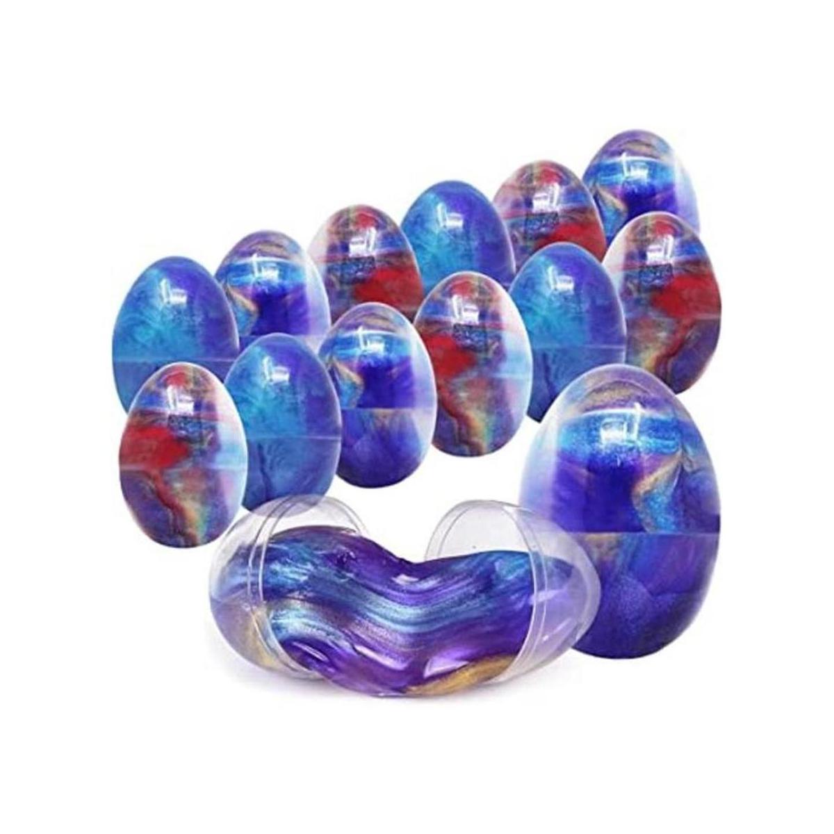 12 huevos de masilla de limo para galaxia juguetes