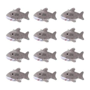 12 juguetes de peluche pequeños de tiburón suave regalos_1