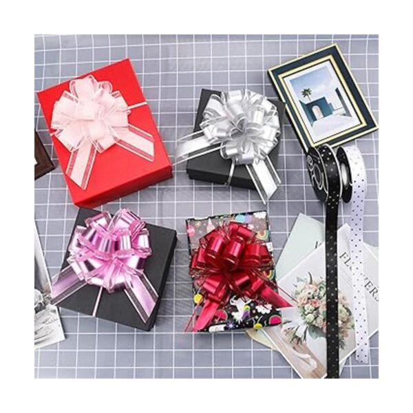 12 lazos de cinta para envolver lazos para cestas de boda_4